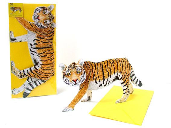 3D Tierfaltkarte "Tiger"