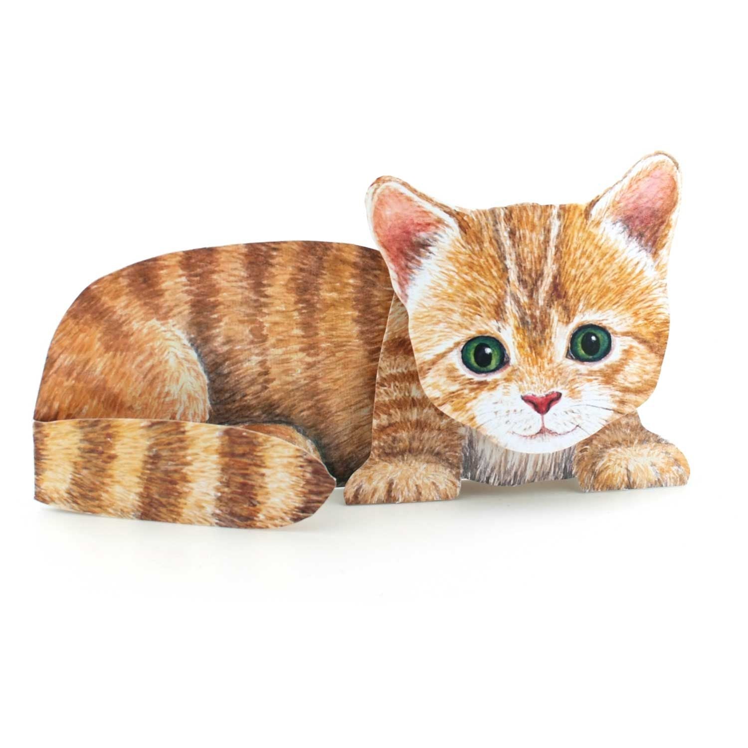 Carte pliante 3D animal "chaton"