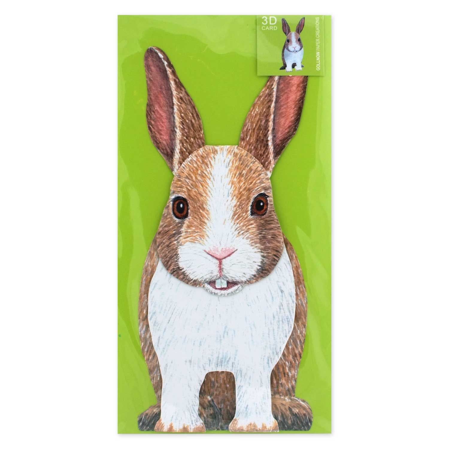 Carte pliante animal 3D "lapin"