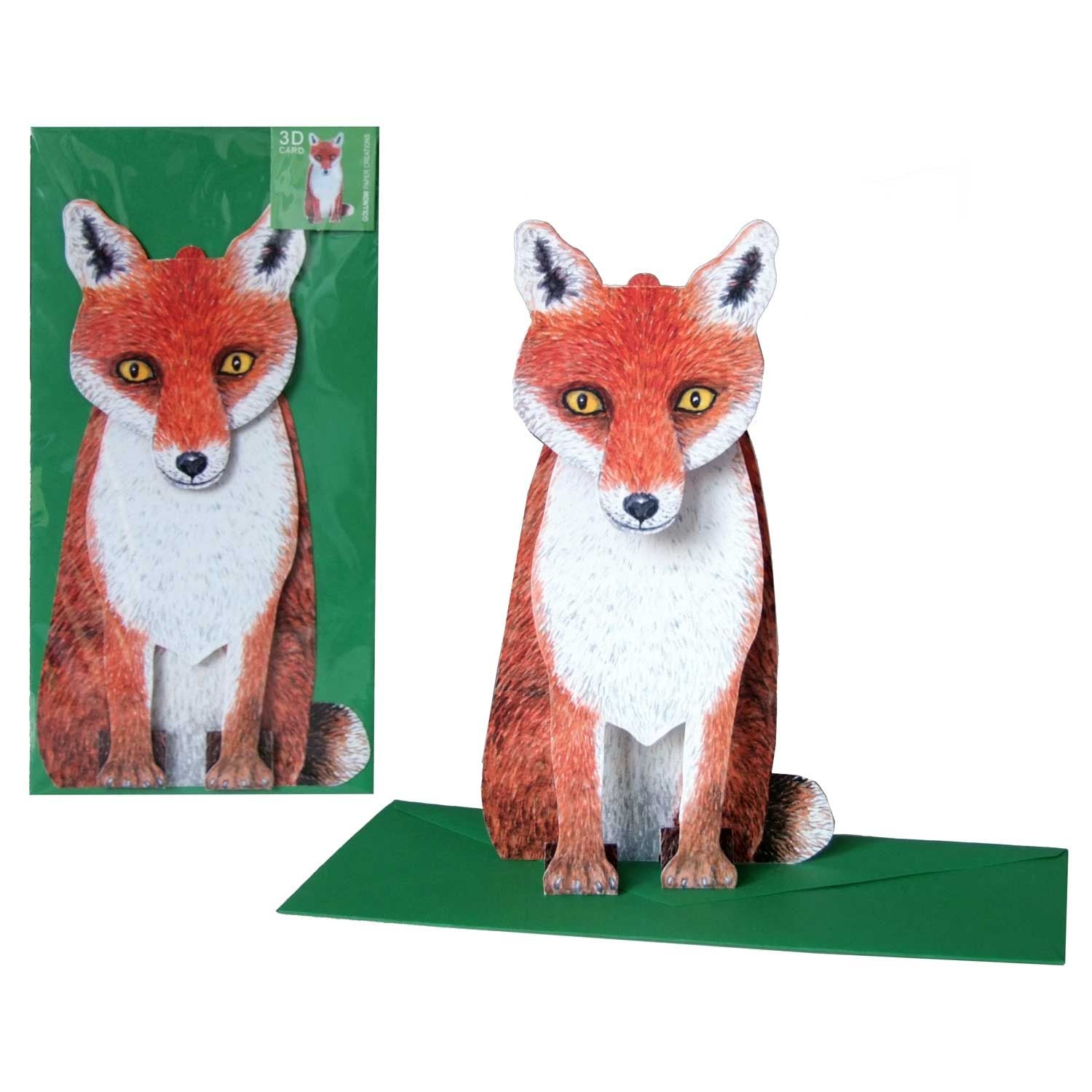 3D Tierfaltkarte "Fuchs"